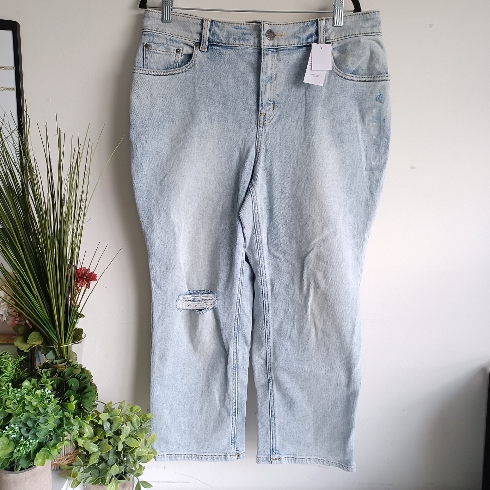 Lane Bryant High Rise Straight Crop Jeans | 16 | Flex Magic Waistband | NWT - Picture 2 of 10